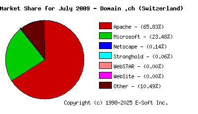 August 1st, 2009 Market Share Pie Chart
