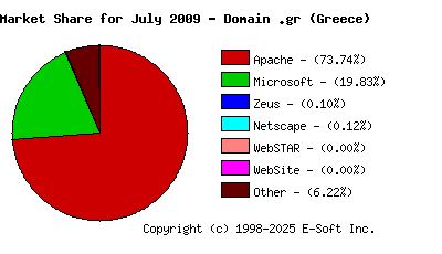 August 1st, 2009 Market Share Pie Chart
