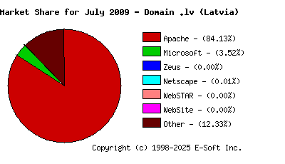 August 1st, 2009 Market Share Pie Chart