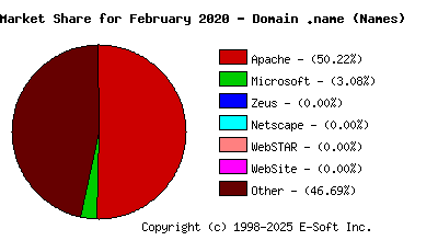 March 1st, 2020 Market Share Pie Chart