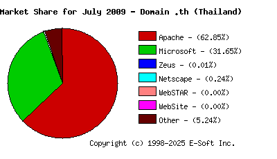 August 1st, 2009 Market Share Pie Chart