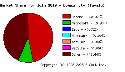 August 1st, 2019 Market Share Pie Chart