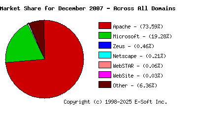 January 1st, 2008 Market Share Pie Chart