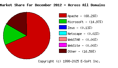 January 1st, 2013 Market Share Pie Chart