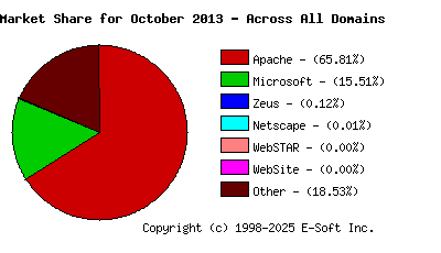 November 1st, 2013 Market Share Pie Chart
