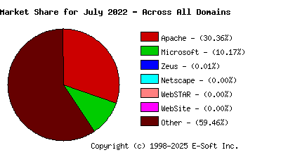 August 1st, 2022 Market Share Pie Chart