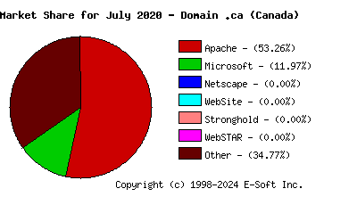 August 1st, 2020 Market Share Pie Chart